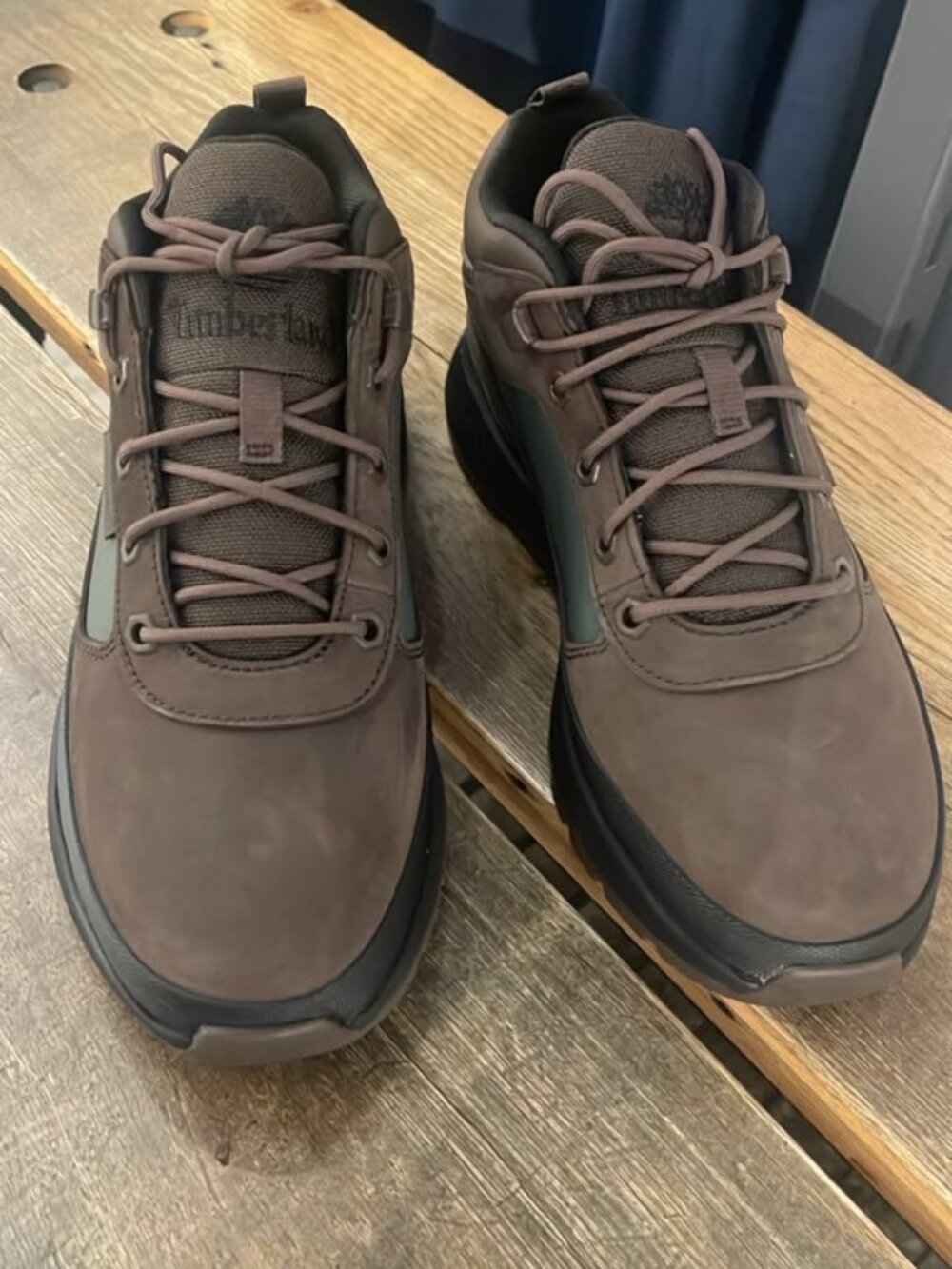TIMBERLAND MEN'S FIELD TREKKER BOOT LOW LACE SNEAKER DARK BRW W DKGRN A6DKN-AFK